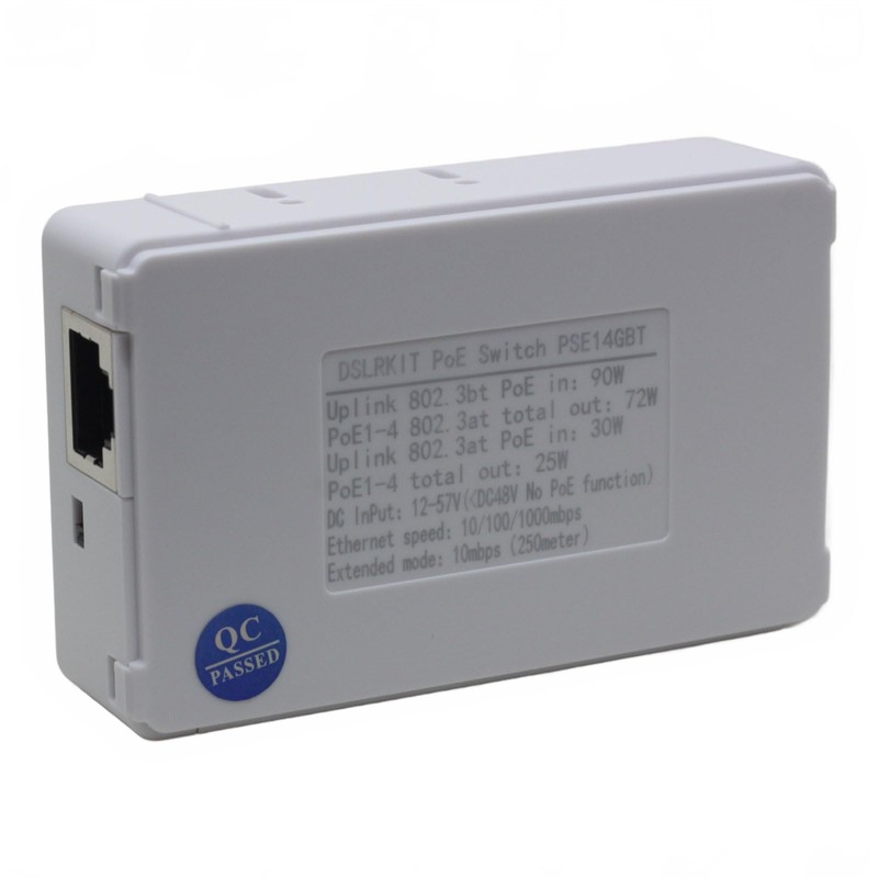 DSLRKIT PoE++ 90watt 5-Port (1 PoE In - 4 PoE