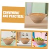 ABOOFAN Large Wooden Salad Bowl Design for Easy Mixing Pouring