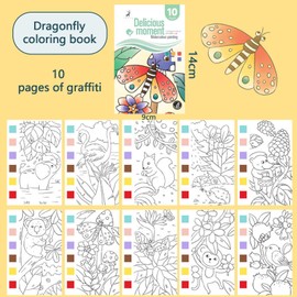 Mini Paint Pad, Mini Watercolour Paint Pad, Watercolour Paint Pad, Cute Watercolor Paints Set Travel Colouring Books, Portable Pocket Watercolour Painting Book, Birthday Present