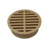 4" Outdoor Round Flat Drain Grate Cover (4, Tan)
