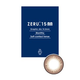 カラコン ZERU.15mm ナチュラル マンスリー 1箱1枚 1Monthly No.6 ナッツ【BC】8.7 【PWR】-3.50