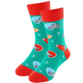 BISOUSOX Kids Soccer Socks Crazy Silly Funny Socks, Boys Baseball Soccer Gifts Socks Birthday Gift for 6 8 Year Old Boy Girl