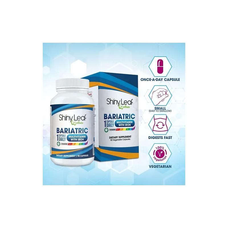 Multivitamnico Shiny Leaf Bariatrico Ciruga con Hierro 90 Cpsulas