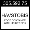 IKEA HAVSTOBIS Food Container With Lid Set Of 5 Clear/multicol