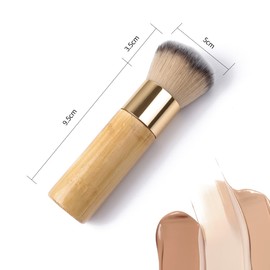 Bronze Tan Self Tanner Brush for Face High Density Vegan Kabuki Foundation Brush Makeup Brush for Blending Liquid Foundation Powder Cream Bronze Self Tanner Application for Flawless Face Make up