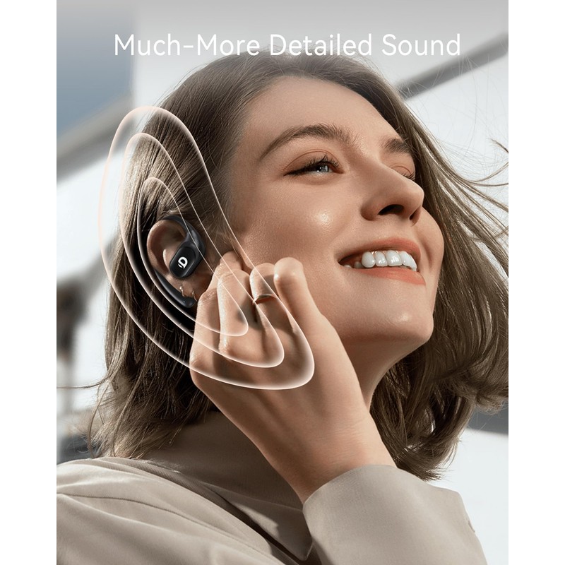 Open Ear Earbuds, True Wireless Open Ear Headphones with Earhooks,