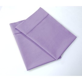 100% Cotton Percale Pillowcases, 2 Pack Pillow Cases, Soft & Breathable Pillow Covers, Light Weight Fabric, Smooth Airy Weave, for Her or Him (Lavender Queen/Standard 20"x30",2)