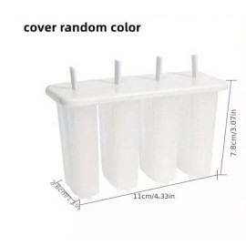 Unbranded 1pc RV Kitchen 4 Popsicle Mold With Cover Cute Popsicle Ice Cream Mold - NEW