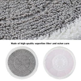 VideoPUP Replacement Microfiber Steam Mop Pads,6pcs Black Gray Reusable Washable Pocket Mopping Pads Compatible with Shark S7000AMZ S7001 Scrubbing Mop