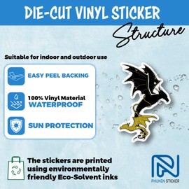 Fourth Wing Sticker Set Waterproof Vinyl Decals for Laptop or Water Bottle Dragon Sticker Pack Graphic Stickers With Quotes Fantasy Book V2