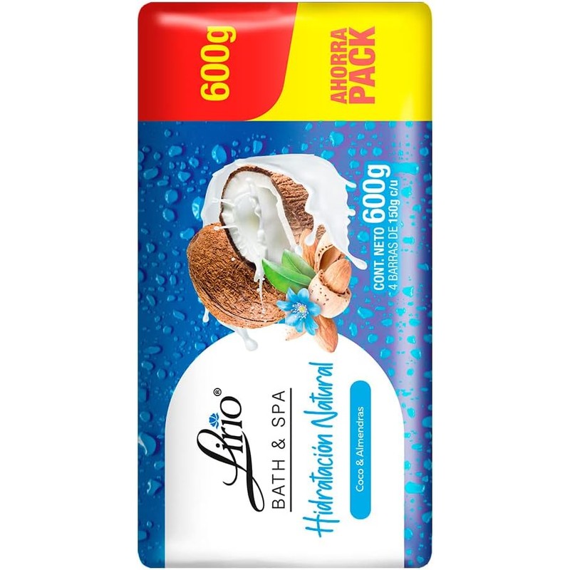 Jabón en barra Lirio Bath & Spa Coco 150g 4
