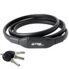 CROPS K4-10D180, Bike Lock Cable 6ft Black, Anti-Theft Cable Lock