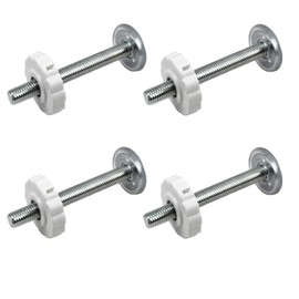 Gad2go 4 Pack Baby Gates Threaded Spindle Rod M10 x 88 mm Pressure Mounted Bolts Kit Pet Safety Gates Bolts Fitting,White