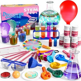 Science Kit with 220+ Science Lab Experiments, DIY STEM Educational Learning Scientific Tools for 3 4 5 6 7 8 9 10 11 Years Old Boys Girls Kids Toys