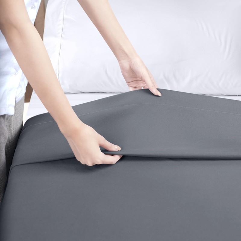 Utopia Bedding Flat Sheet - Soft Brushed Microfiber Fabric -