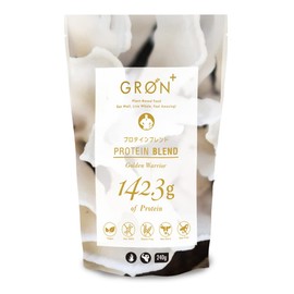 GRON Pea Protein, Superfood Blend, Made in Japan, Additive-Free, Vegan Compatible, Gluten Free (Golden Warrior, 8.5 oz (240 g)