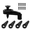 Pocoxll 50 Pack Black Glass Window Retainer Clips，Mirror Fixing Clips（Includes