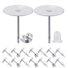 BEADNOVA Earring Hardware 180pcs 10mm Stainless Steel Earring Posts Flat