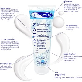 TRISWIM Swimmers Lotion Moisturizing Skin Repair with Aloe Vera & Vitamins