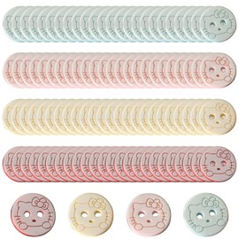 100PCS Baby Buttons for Cardigans – Soft 4-Hole Sewing Buttons in 4 Colors for Baby Clothes, DIY Crafts, Handmade Accessories – Small Decorative Buttons for Knitting, Sewing & Babywear Projects.