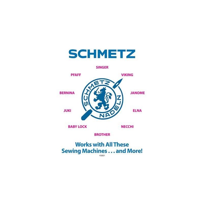 20 Schmetz Universal Sewing Machine Needles - Assorted Sizes -