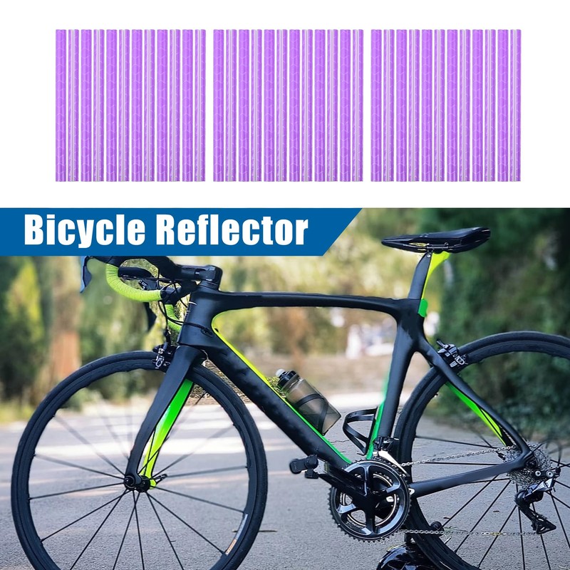 QUARKZMAN Pack of 36 Purple Bicycle Reflector Reflective Version Durable