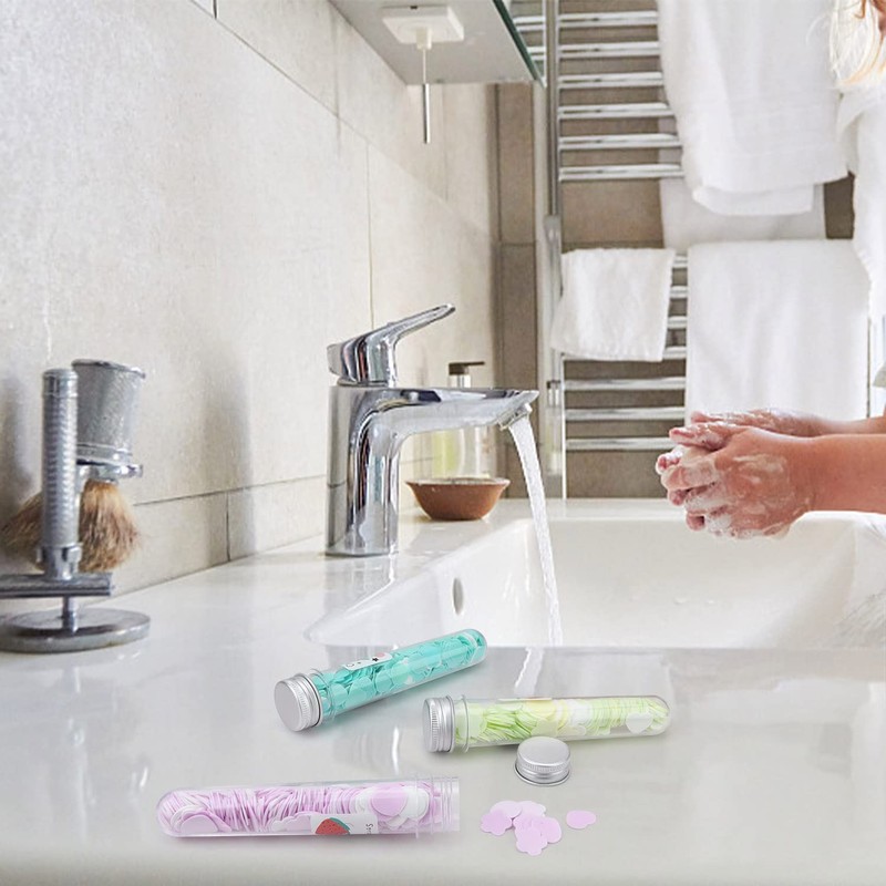 JANDH Pack of 6 Portable Soap Sheets with Storage Box,