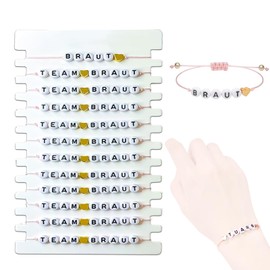 Bridal Bracelet, Pack of 12 Bridesmaid Bracelets, Bachelorette Bracelet, Bridesmaid Bracelet Sets, Bride & Team Bride Bracelets Bracelet, Jga Bracelets, Suitable for Pending Weddings, Acrylic