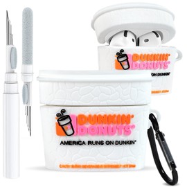 Toyuma for AirPods 4 Case - Cute Kawaii Cartoon Funny 3D Soft Silicone Case with Keychain & Cleaner Kit - Protective Case for Airpods 4, White