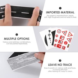 STOBOK Road Tape Motorway Railway Road Tape DIY Removable Sticker for Toy Cars Pack of 9