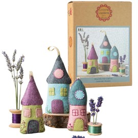 Corinne Lapierre Felt Lavender Houses Sewing Craft Kit,Multi-colour,12 - 17 cm