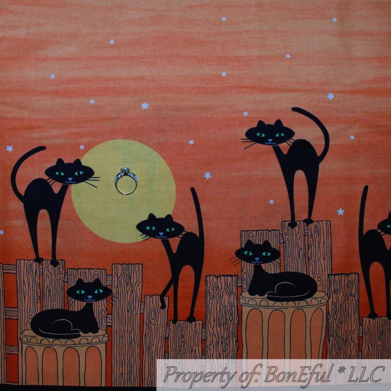 Ink and Arrow BonEful Fabric FQ Cotton Quilt Black Paint