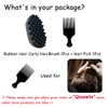 Rubber Afro Hair Brush for Curly Coily 4C Hair –Durable