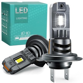 Alopee H7 Led Headlight Bulb, 20000LM 6500K 600% Brighter,120W H7 Headlight Bulb with Fan,Halogen Replacement Bulb,Plug and Play Easy Installation For UTV ATV Offroad Vehicles