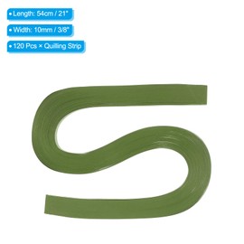 PATIKIL 120pcs Quilling Strips Paper 3/8"(10mm) 21"(54cm) Origami Paper Quilling Strip for Art DIY Hand Craft Christmas, Yellow Green