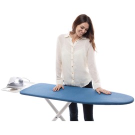 TIVIT Ironing Board Cover 15 x 54, Performance Grade Titanium Coated Pro Grip Pad & Covers - Superior Scorch & Stain Resistance, High Heat Reflection, 3 Padded Layers 3 Fastener Straps - Made In Italy