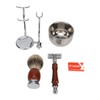 Men Shaving Care Kit with Replacement Blades Manual Beard Trimmer