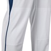 CHAMPRO Boys Youth Triple Crown Baseball Pant, White, Navy, Large