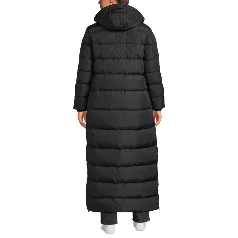 Lands' End Womens Maxi Down Coat Black Plus 3x