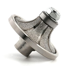 YDROWN B20 Diamond Router Bit Half Bullnose Vacuum Brazed Wheel with 5/8-11 Thread for Stone Granite Marble Concrete Quartz Counter top Edge Floor Tile Edge Repair refinsihing (B20)