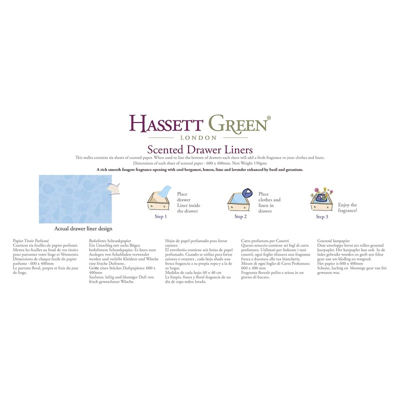 Hassett Green London - Endless Ocean Scented Drawer Liners -