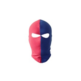 PGWEAR Balaclava 50/50 inches, two-tone men's balaclava made of cotton and lycra, streetwear mask for stadium and everyday life, made in Europe, red/blue, Unit size