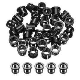 PATIKIL 48pcs Wire Grommet, 7.8mm Mounting Dia Plastic Grommets Cable Snap Bushing Cable Mounting Hose Bushing Grommet Protector Fasteners Locking Nylon for Wire Cable Hose, Black