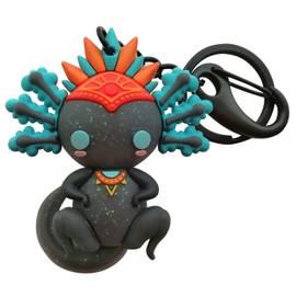 By Mexico, Llavero 3D, modelo Ajolote Iztli color negro Glitter