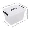 Saedy 12 Quart Latching Storage Box, 6 Pack, Plastic Storage