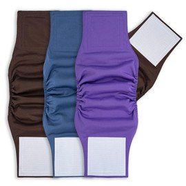 MICOOYO Male Dog Belly Bands Washable, Reusable Dog Diapers Male, Doggy Diapers for Puppy Training, Incontinence, Marking, XXL, Pack of 3