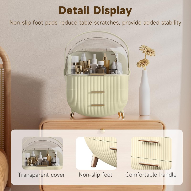 BTGGG Makeup Organizers, Make Up Organizer for Vanity, Countertop Cosmetic