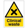 V Safety Clinical Waste Warning Sign - 150mm x 200mm