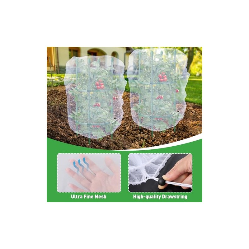 6 Pack Bird Netting for Garden Protection - 3.3x5FT Size