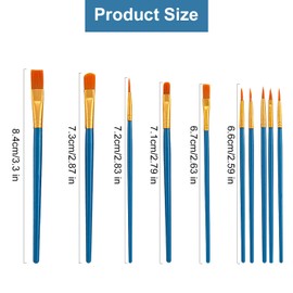 ZSMJAER Paint Brush Set, 10 Pieces Artist Brushes, Acrylic, Various Sizes and Shapes, Acrylic Paint Brush Set for Beginners, Painting Lovers, Adults and Children